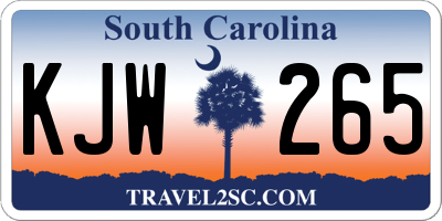 SC license plate KJW265