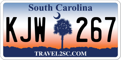 SC license plate KJW267