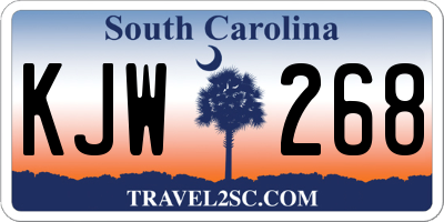 SC license plate KJW268