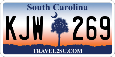 SC license plate KJW269