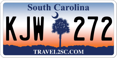 SC license plate KJW272