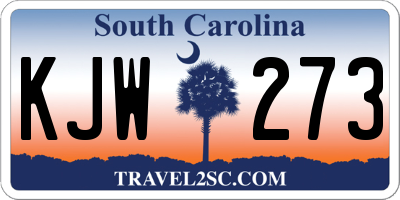SC license plate KJW273