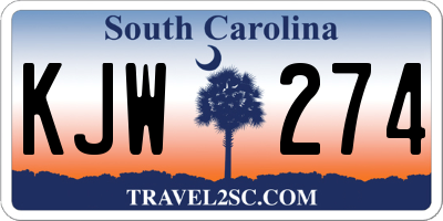 SC license plate KJW274