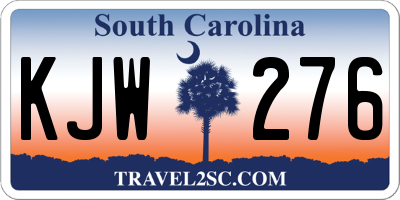 SC license plate KJW276