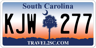 SC license plate KJW277