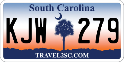 SC license plate KJW279