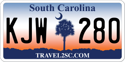 SC license plate KJW280