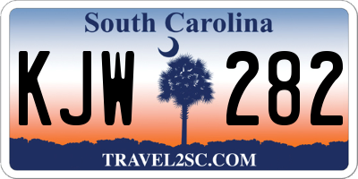 SC license plate KJW282