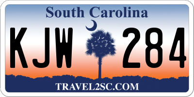 SC license plate KJW284