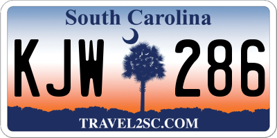 SC license plate KJW286