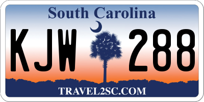 SC license plate KJW288