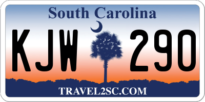 SC license plate KJW290