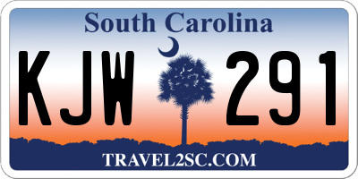 SC license plate KJW291