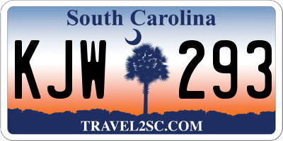 SC license plate KJW293