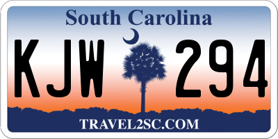 SC license plate KJW294