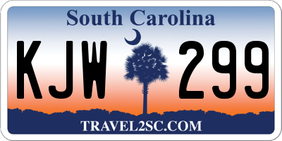 SC license plate KJW299