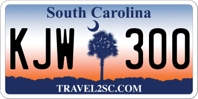 SC license plate KJW300