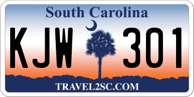 SC license plate KJW301