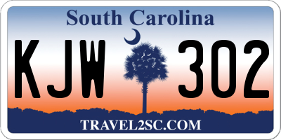 SC license plate KJW302