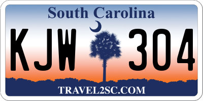SC license plate KJW304