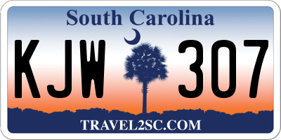 SC license plate KJW307