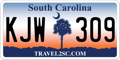 SC license plate KJW309