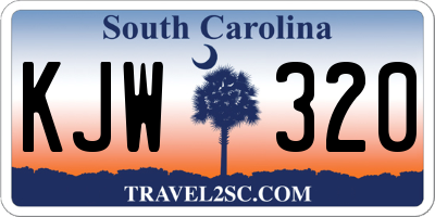 SC license plate KJW320