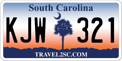 SC license plate KJW321