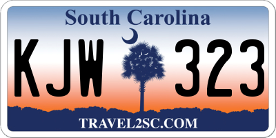 SC license plate KJW323