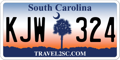SC license plate KJW324