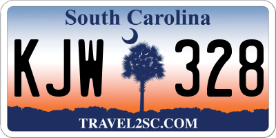 SC license plate KJW328