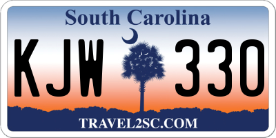 SC license plate KJW330