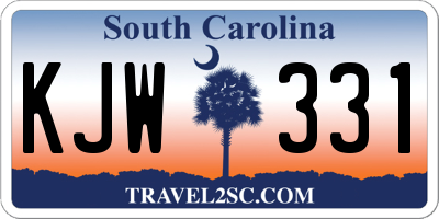 SC license plate KJW331