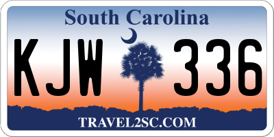 SC license plate KJW336