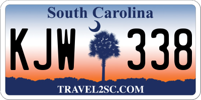 SC license plate KJW338
