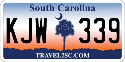 SC license plate KJW339