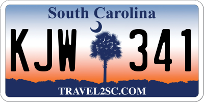SC license plate KJW341