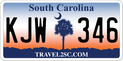 SC license plate KJW346