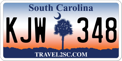SC license plate KJW348