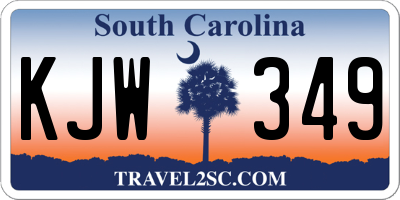 SC license plate KJW349