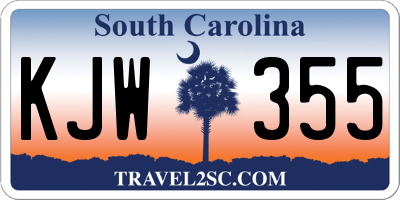 SC license plate KJW355