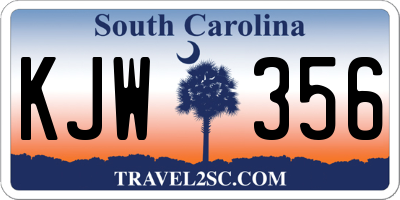 SC license plate KJW356