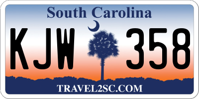 SC license plate KJW358
