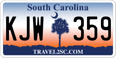 SC license plate KJW359