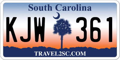 SC license plate KJW361