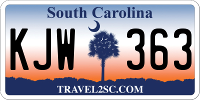 SC license plate KJW363