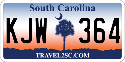 SC license plate KJW364
