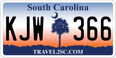 SC license plate KJW366