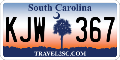 SC license plate KJW367