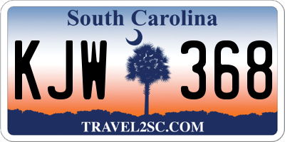 SC license plate KJW368